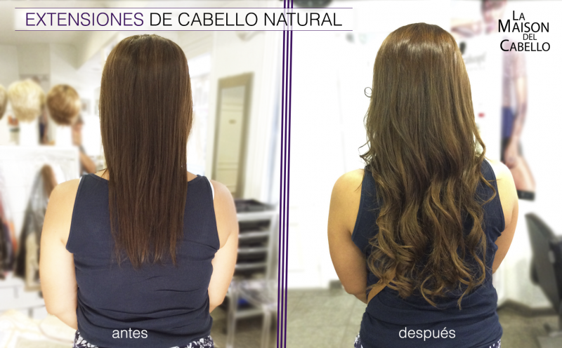 black days extensiones de cabello natural antes y después 