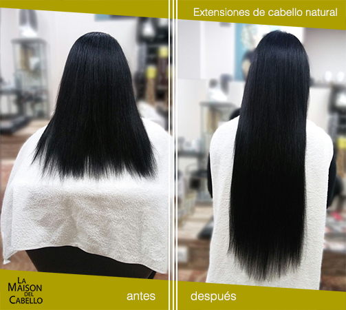 extensiones antes y después