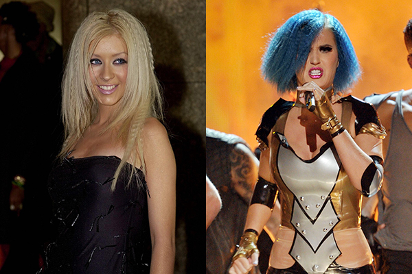 crimped hair christina aguilera katy perry