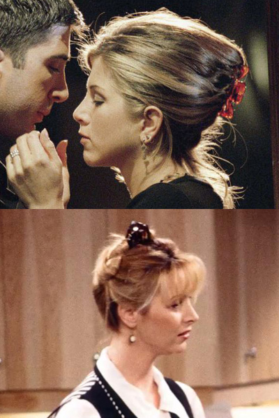 claw clip 90s friends jennifer aniston lisa kudrow