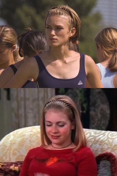 accesorios de los 90 Melissa Joan Hart Keira Knightley zig zag headband